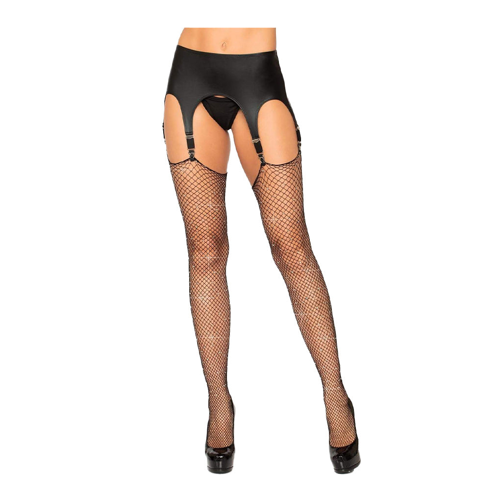Leg Avenue Brielle Rhinestone Fishnet Stockings