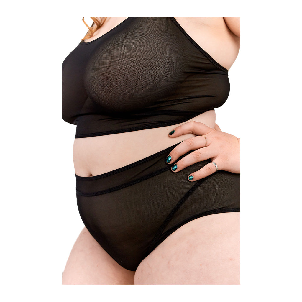 La Fille D'O Mojo Sheer Black Crop Bra