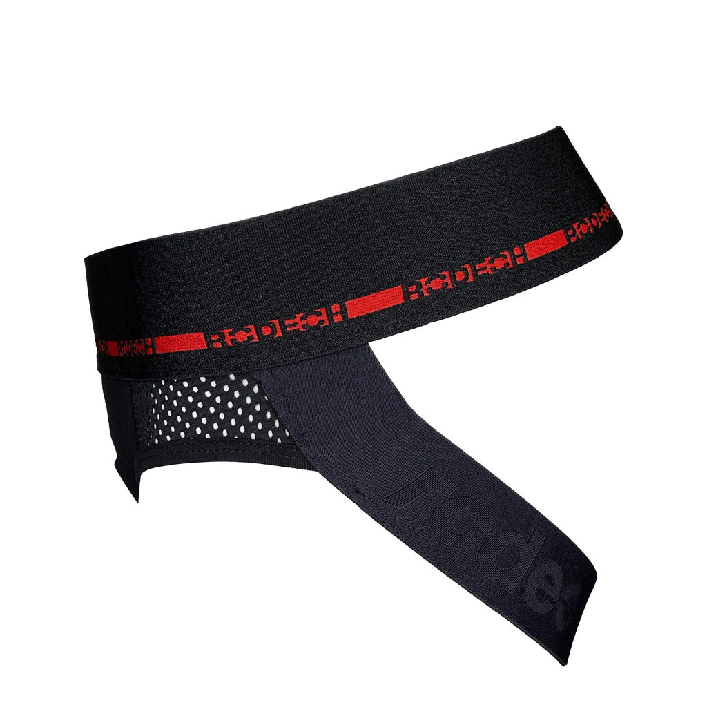 RodeoH Black & Red Jock Harness