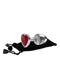 Adam & Eve Red Heart Gem Metal Plug