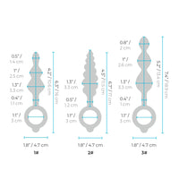 B-Vibe Beaded Butties Bundle 3 Piece Anal Plug Set