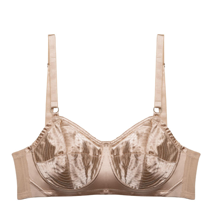 Bettie Page Champagne Spiral Stitch Bullet Bra