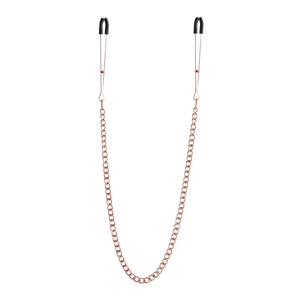 Bound DC3 Rose Gold Tweezer Nipple Clamps with Chain