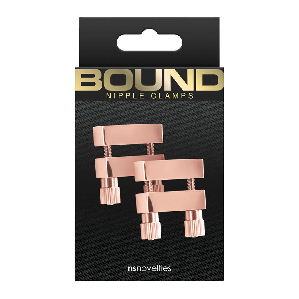 Bound V1 Rose Gold Press Bar Nipple Clamps