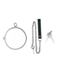 Brushed Stainless Steel O-Ring Collar with Leash