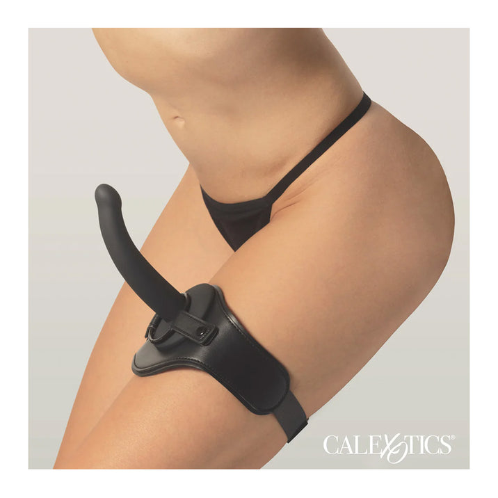 Calexotics Onyxxx Thigh Strap with Silicone Dildo