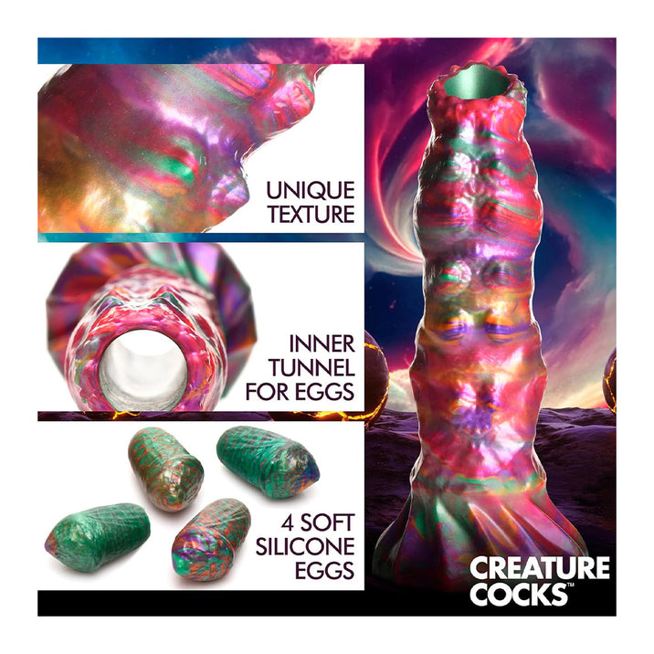 Creature Cocks Larva Silicone Ovipositor Dildo with Eggs