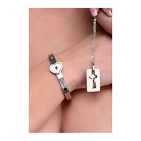 Cuffed Locking Bracelet and Key Necklace