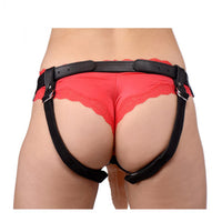 Dominance Leather Strap-On Harness