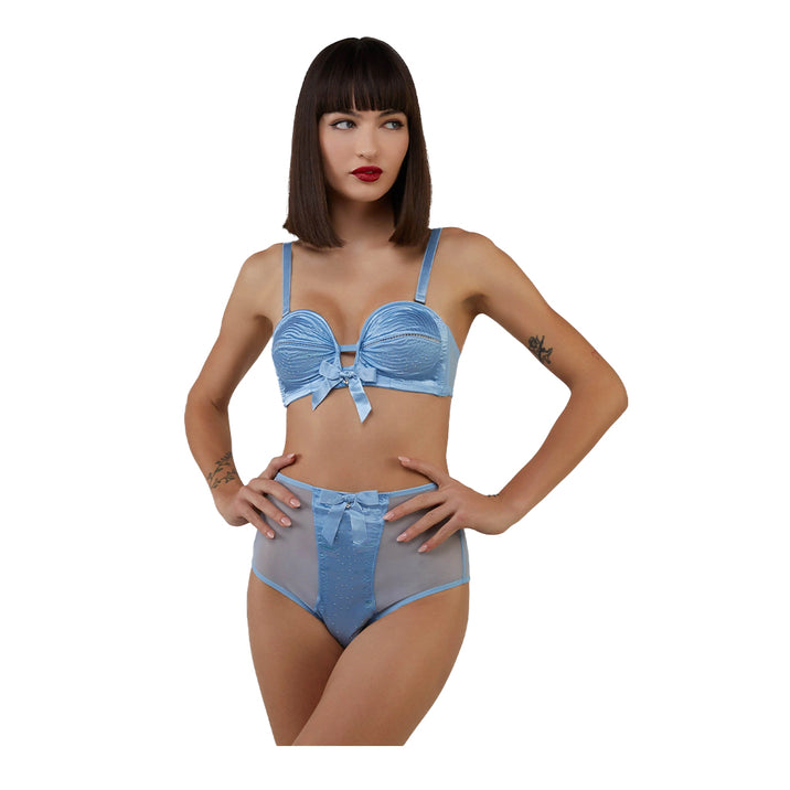 Dorothy Baby Blue Diamanté High Waist Brief