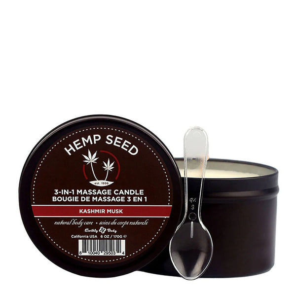 Earthly Body Hemp Massage Candle Kashmir Musk