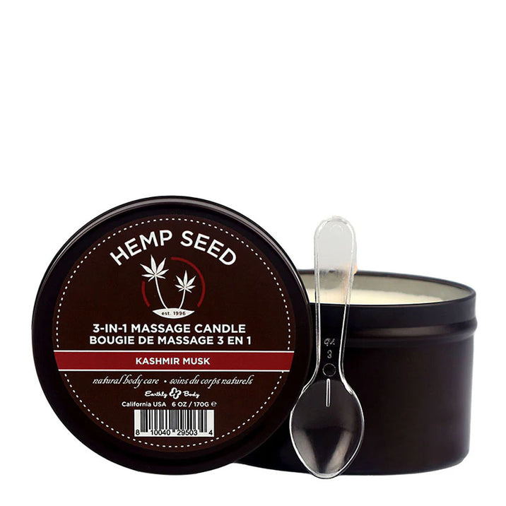 Earthly Body Hemp Massage Candle Kashmir Musk