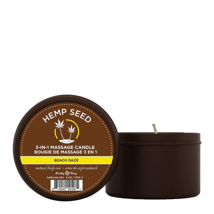 Earthly Body Hemp Massage Candle - Beach Daze