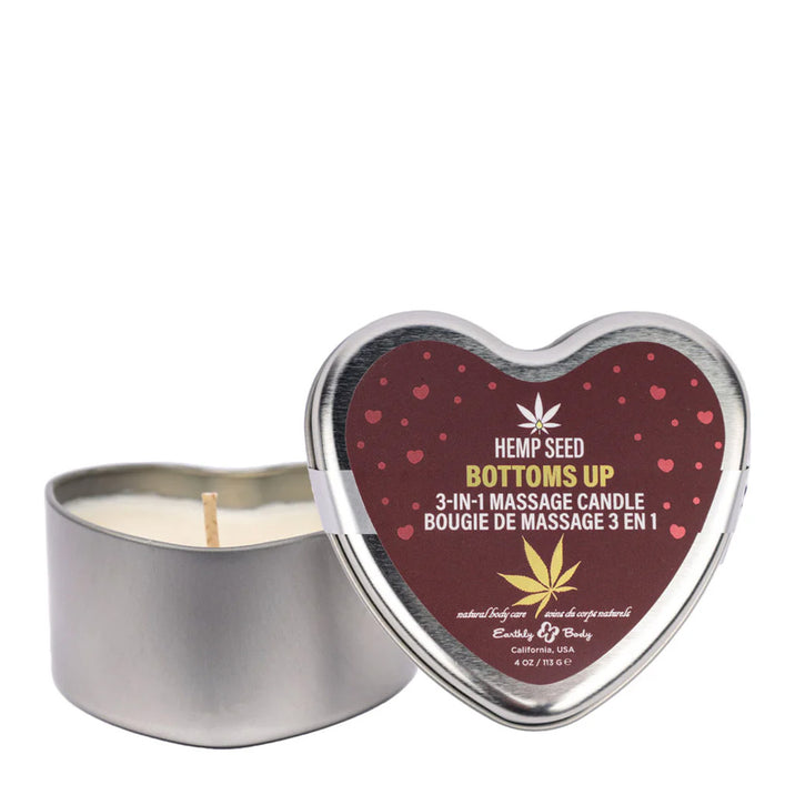 Earthly Body Hemp Massage Candle - Bottoms Up