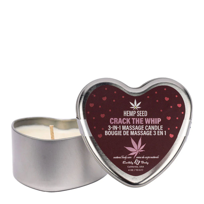 Earthly Body Hemp Massage Candle - Crack the Whip