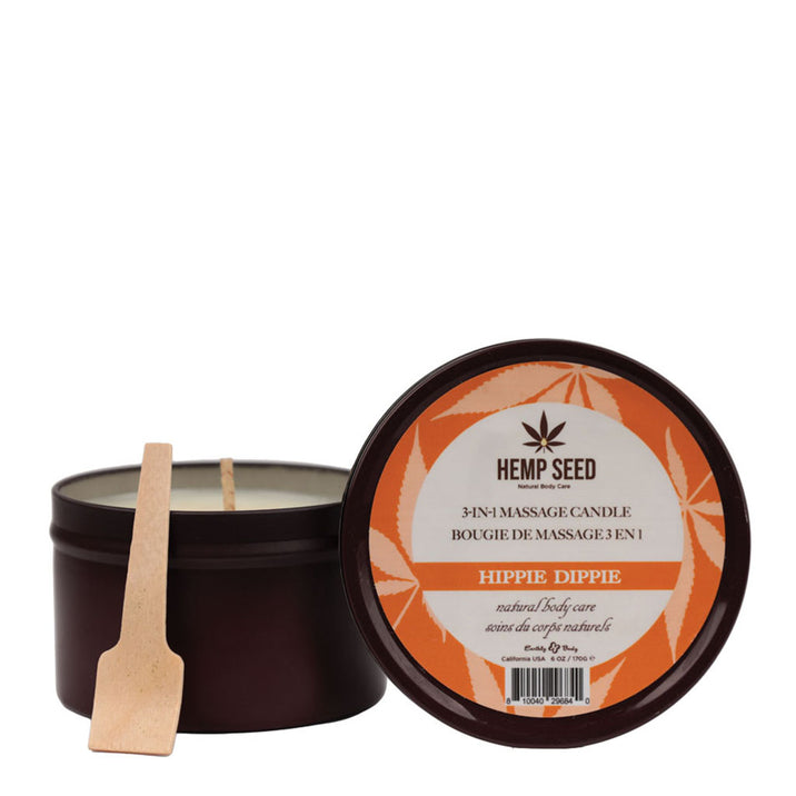 Earthly Body Hemp Massage Candle - Hippie Dippie