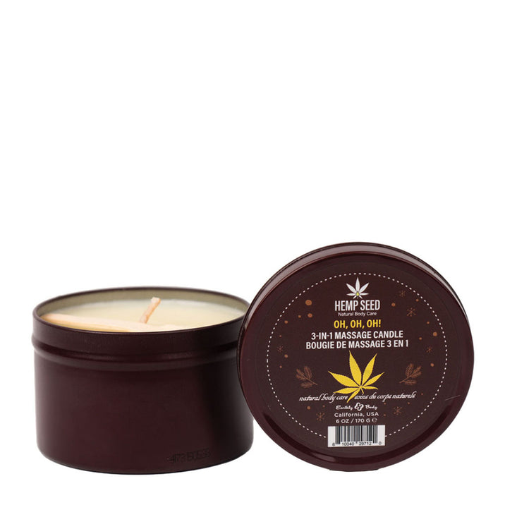 Earthly Body Hemp Massage Candle - Oh! Oh! Oh!