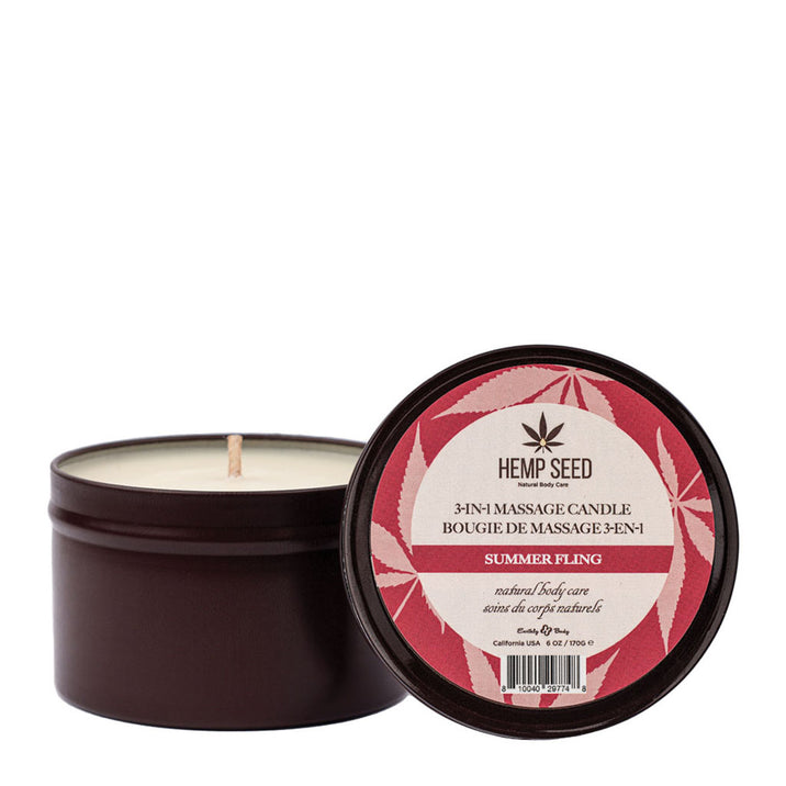 Earthly Body Hemp Massage Candle - Summer Fling