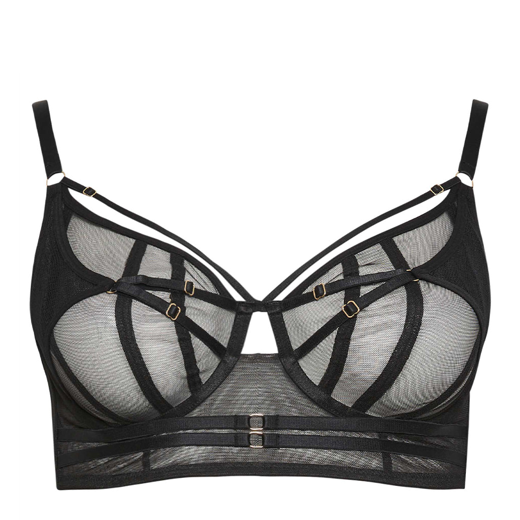 Eddie Black Crossover Wrap Bra