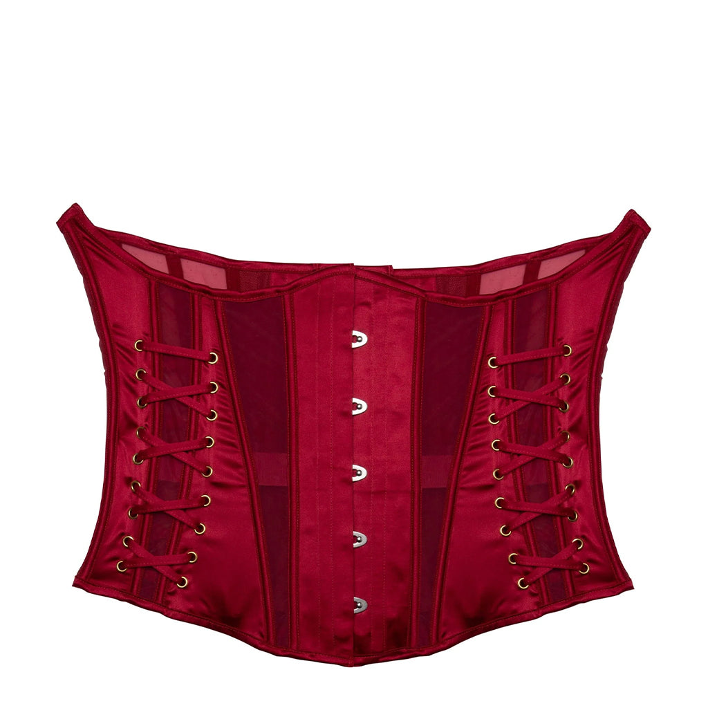 Etta Red Tie Underbust Corset