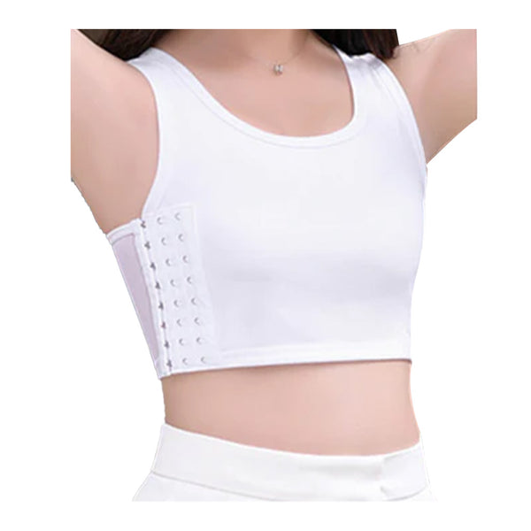 Gender Fluid Chest Compression Binder White