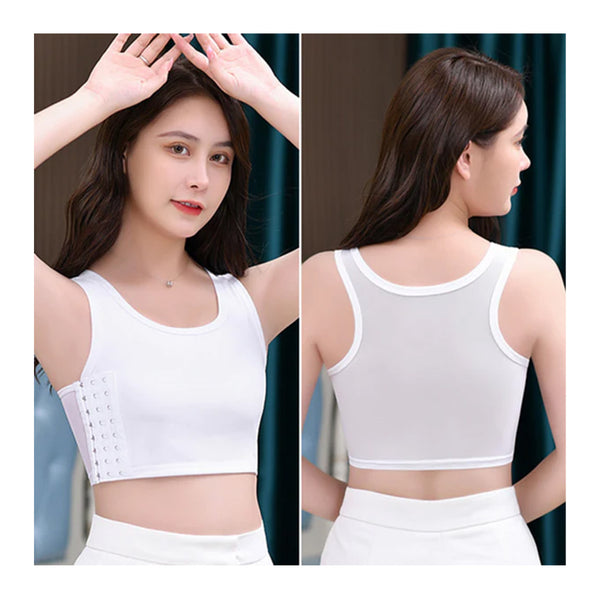 Gender Fluid Chest Compression Binder White