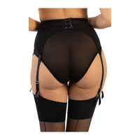 Genevieve Black PVC Suspender Belt
