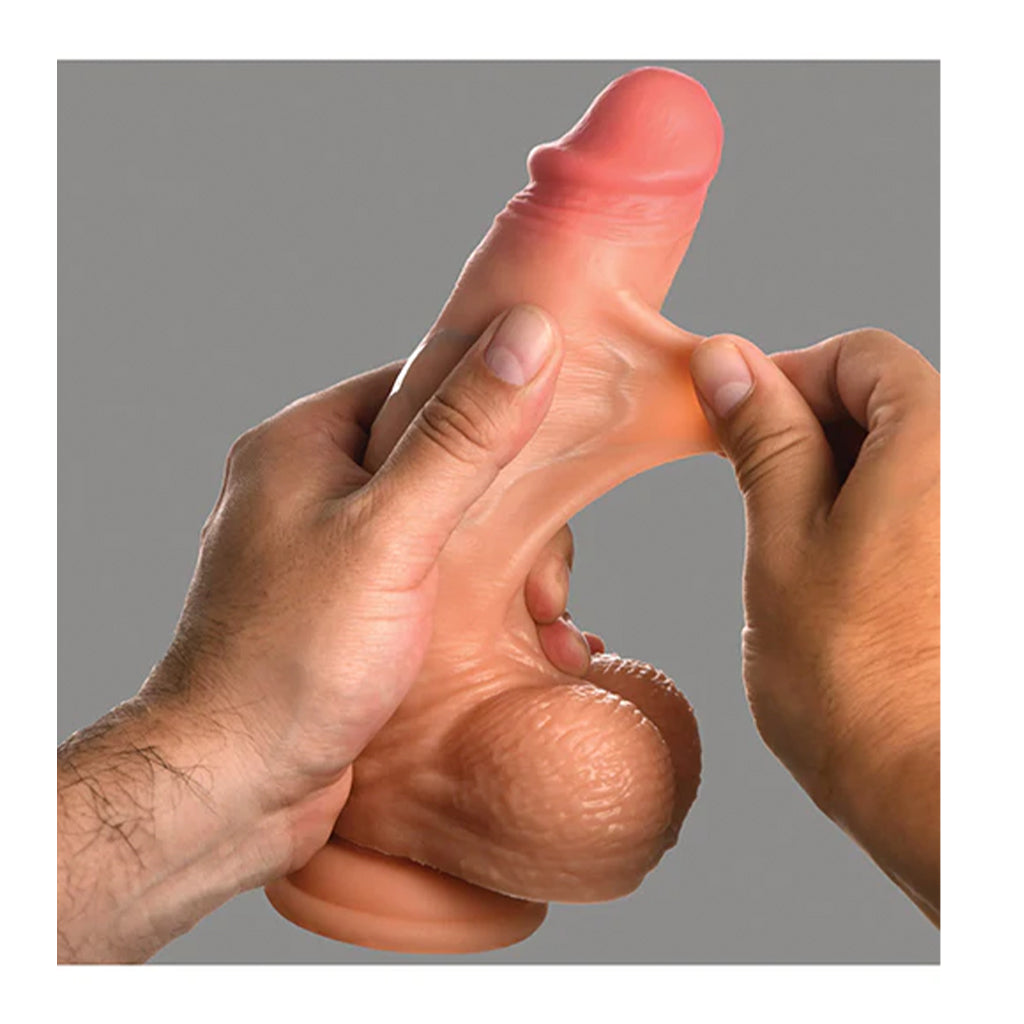 Jock Real Skin Silicone Dildo with Balls
