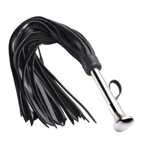 Leather Flogger with Stainless Steel Handle