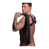 Leather Flogger with Stainless Steel Handle