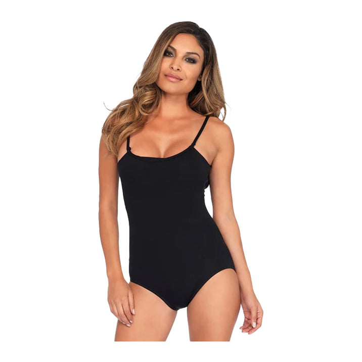 Leg Avenue Basic Low Back Cheeky Bodysuit Black