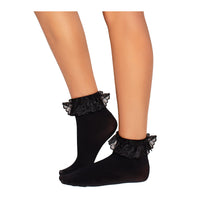Leg Avenue Diem Lace Ruffle Anklet Socks