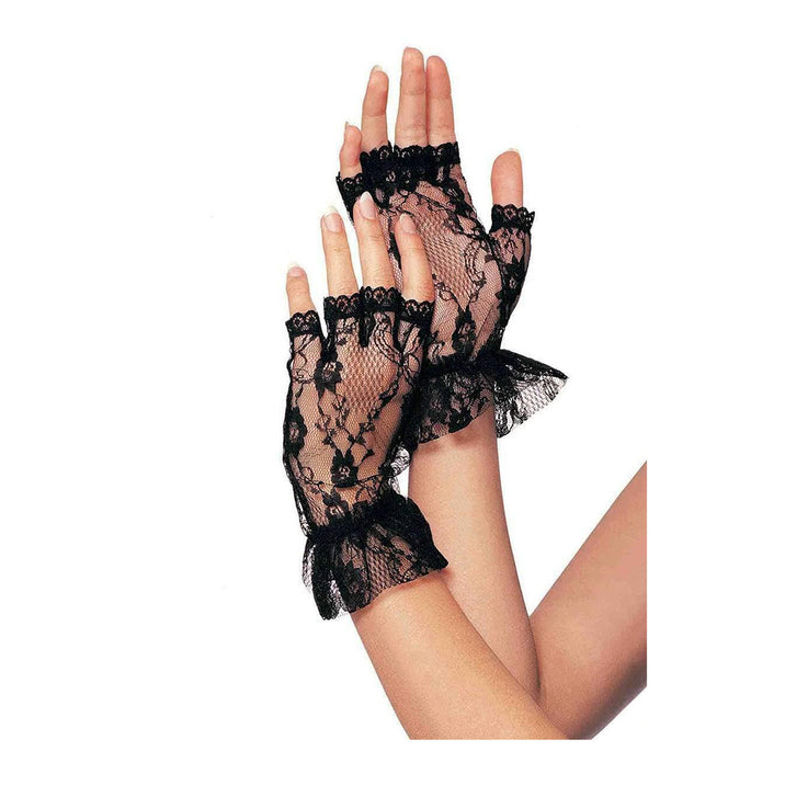 Leg Avenue Fingerless Lace Ruffle Gloves