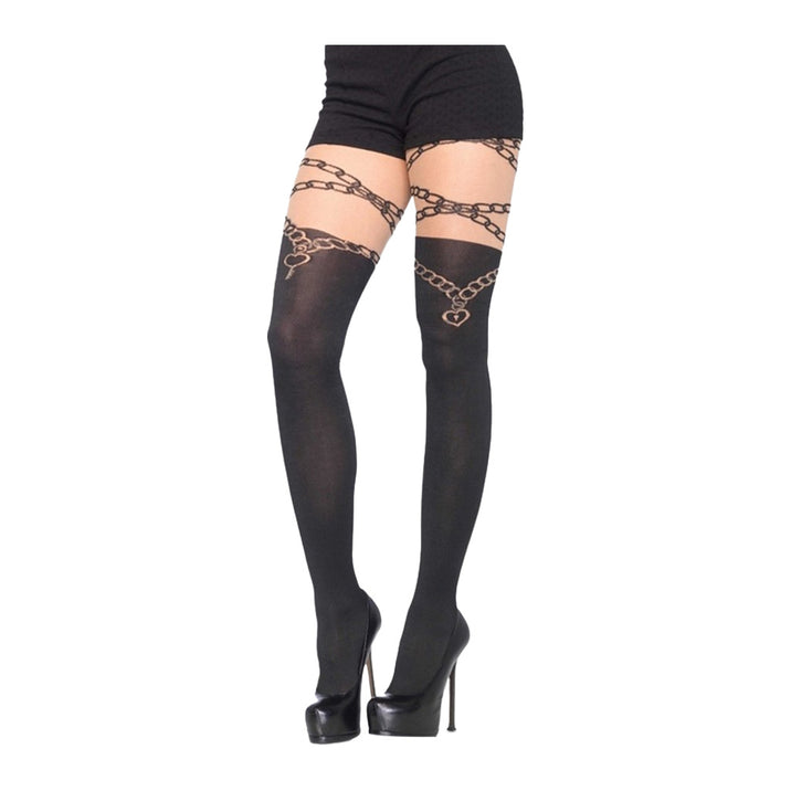 Leg Avenue Lock & Key Opaque Pantyhose