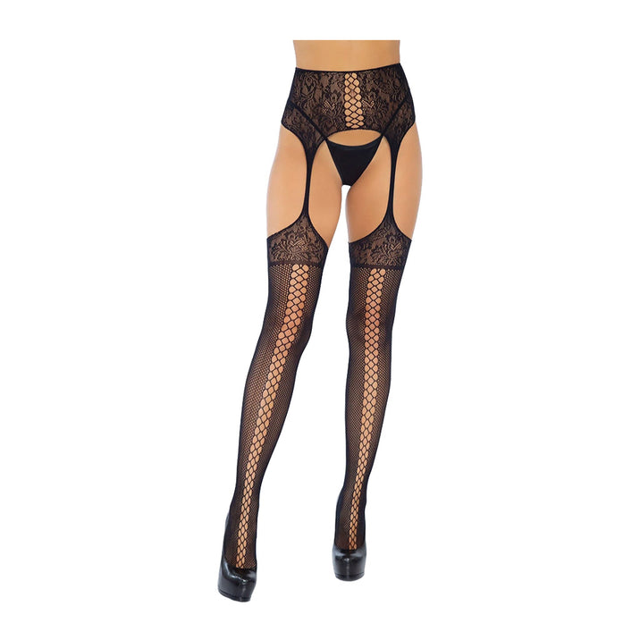 Leg Avenue Sia Net Garter Belt Stockings