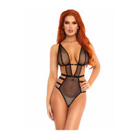 Leg Avenue Tied Down Fishnet Teddy