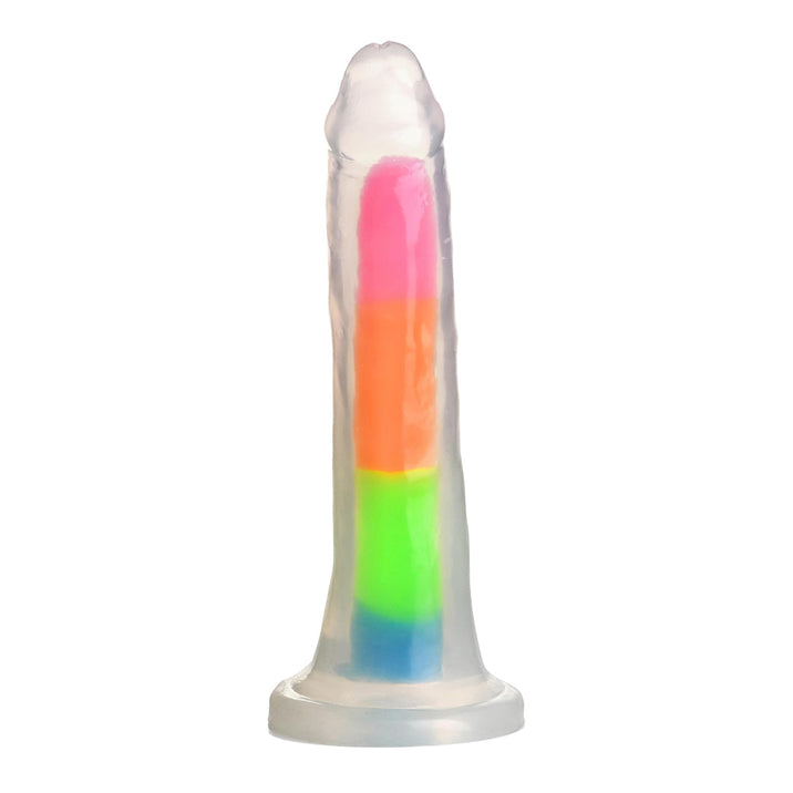 Lollicock Glow-in-the-Dark Rainbow Silicone Dildo