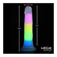 Lollicock Glow-in-the-Dark Rainbow Silicone Dildo