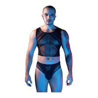 Love in Leather 2 Piece Tank & Brief Body Stocking Set