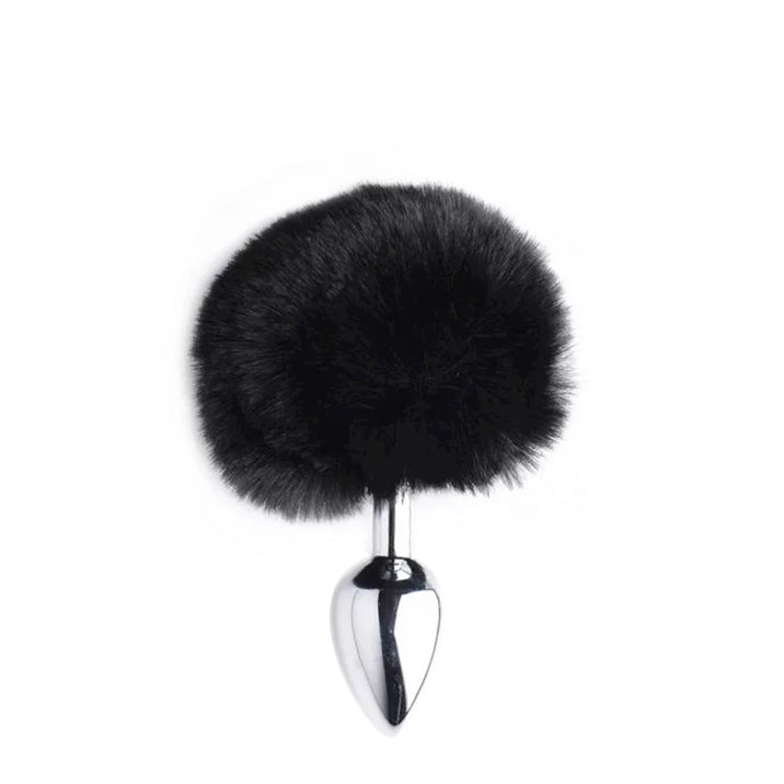 Love in Leather Bunny Tail Metal Plug