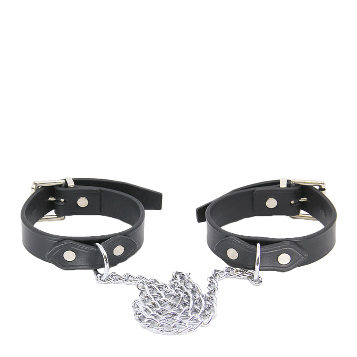 Love in Leather Chain Link Unlined Leather Cuffs