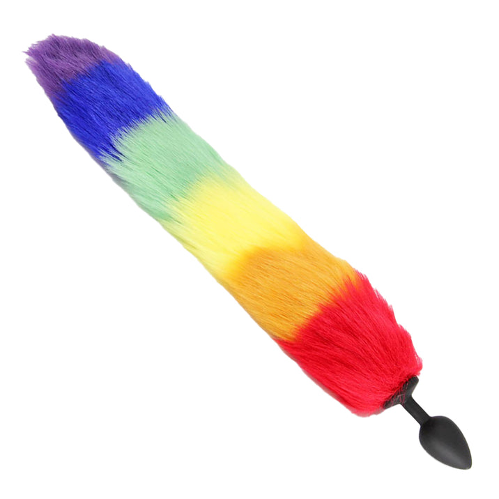 Love in Leather Faux Fur Fox Tail Small Silicone Butt Plug