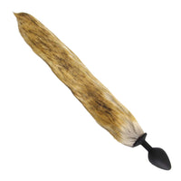 Love in Leather Faux Fur Fox Tail Small Silicone Butt Plug