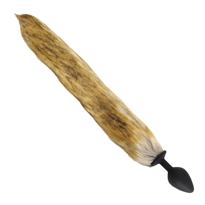 Love in Leather Faux Fur Fox Tail Small Silicone Butt Plug