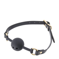 Love in Leather Faux Leather Breathable Ball Gag