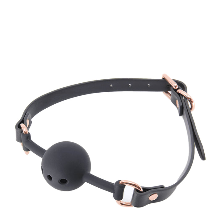 Love in Leather Faux Leather Breathable Ball Gag