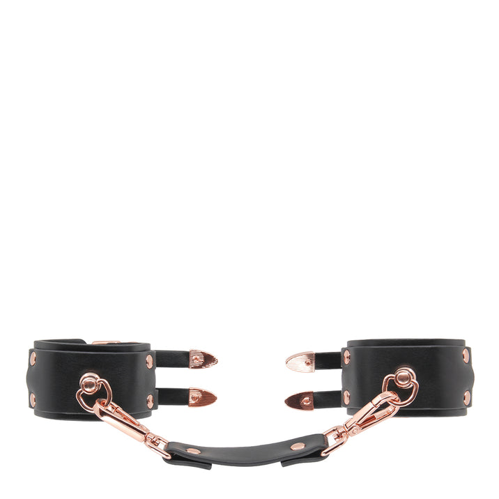 Love in Leather Faux Leather Double Buckle Wrist Cuffs