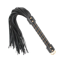 Love in Leather Faux Leather Flogger with Chain Detail