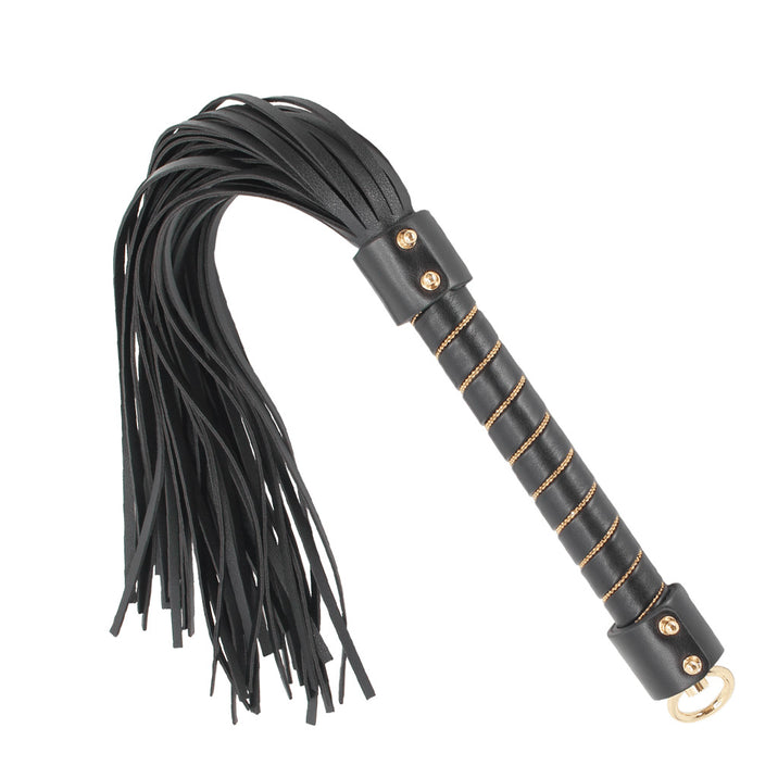 Love in Leather Faux Leather Flogger with Chain Detail