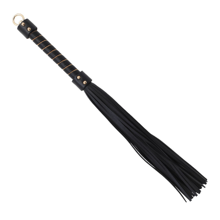 Love in Leather Faux Leather Flogger with Chain Detail